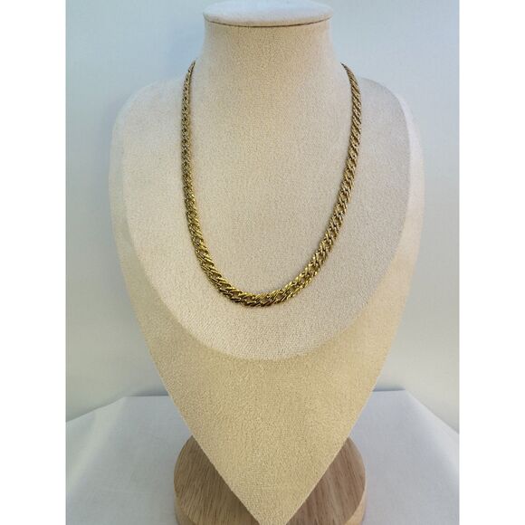 Stunning Vintage Cuban Style Chain Necklace - Picture 2 of 5